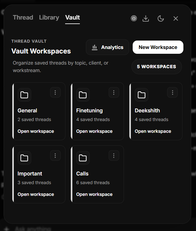 Vault Workspaces