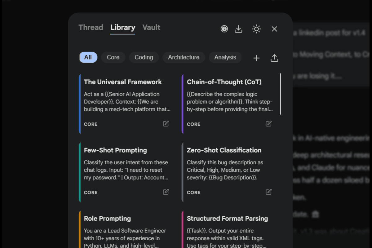 Prompt Library - Bento Grid